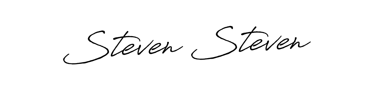 Design your own signature with our free online signature maker. With this signature software, you can create a handwritten (Antro_Vectra_Bolder) signature for name Steven Steven. Steven Steven signature style 7 images and pictures png