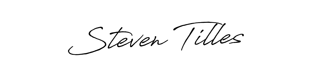Similarly Antro_Vectra_Bolder is the best handwritten signature design. Signature creator online .You can use it as an online autograph creator for name Steven Tilles. Steven Tilles signature style 7 images and pictures png