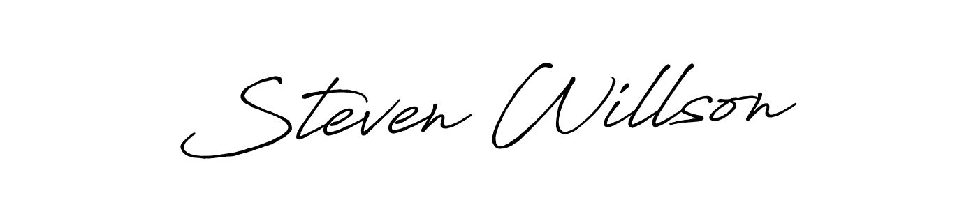 Antro_Vectra_Bolder is a professional signature style that is perfect for those who want to add a touch of class to their signature. It is also a great choice for those who want to make their signature more unique. Get Steven Willson name to fancy signature for free. Steven Willson signature style 7 images and pictures png