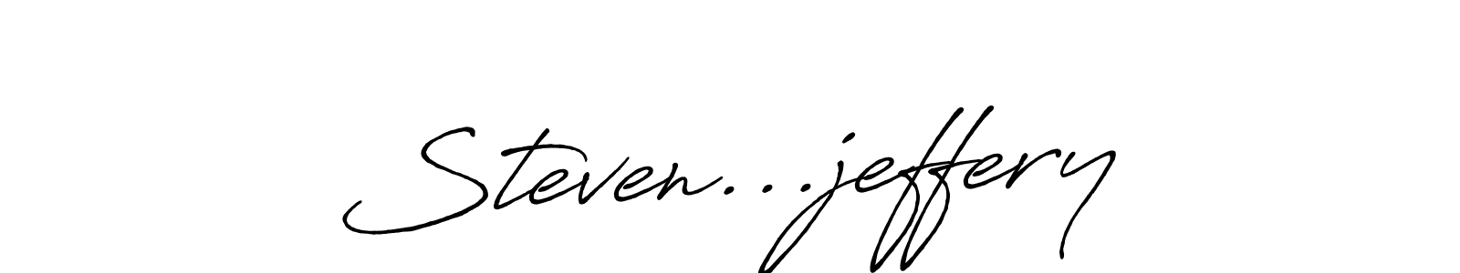 Antro_Vectra_Bolder is a professional signature style that is perfect for those who want to add a touch of class to their signature. It is also a great choice for those who want to make their signature more unique. Get Steven...jeffery name to fancy signature for free. Steven...jeffery signature style 7 images and pictures png