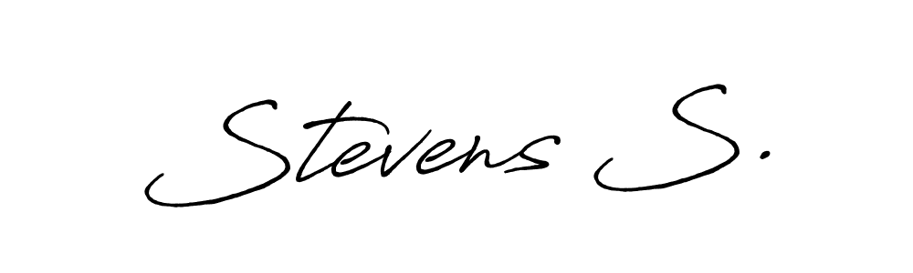 The best way (Antro_Vectra_Bolder) to make a short signature is to pick only two or three words in your name. The name Stevens S. include a total of six letters. For converting this name. Stevens S. signature style 7 images and pictures png