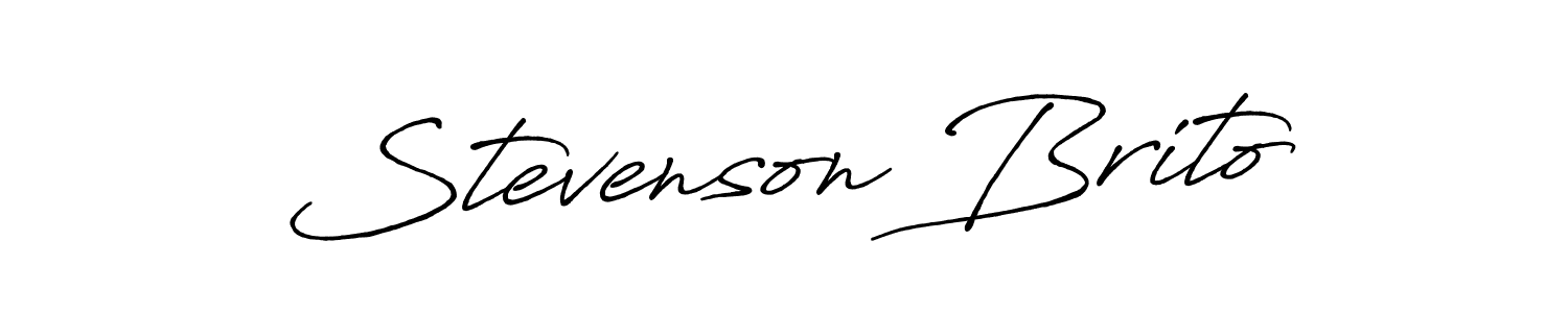 Stevenson Brito stylish signature style. Best Handwritten Sign (Antro_Vectra_Bolder) for my name. Handwritten Signature Collection Ideas for my name Stevenson Brito. Stevenson Brito signature style 7 images and pictures png