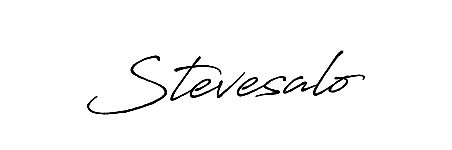 How to make Stevesalo signature? Antro_Vectra_Bolder is a professional autograph style. Create handwritten signature for Stevesalo name. Stevesalo signature style 7 images and pictures png