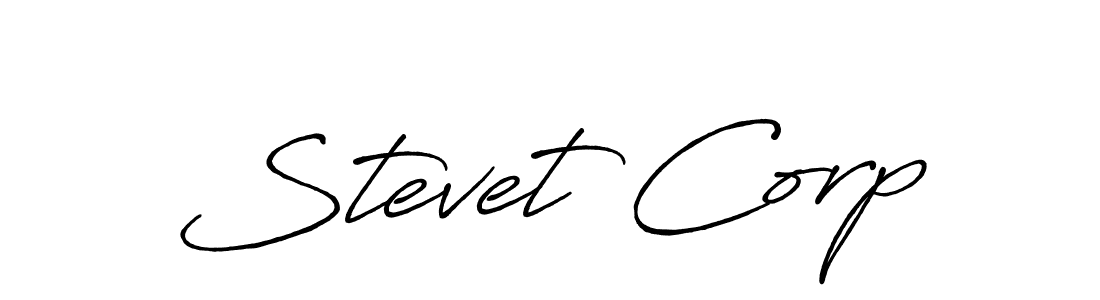 Also You can easily find your signature by using the search form. We will create Stevet Corp name handwritten signature images for you free of cost using Antro_Vectra_Bolder sign style. Stevet Corp signature style 7 images and pictures png