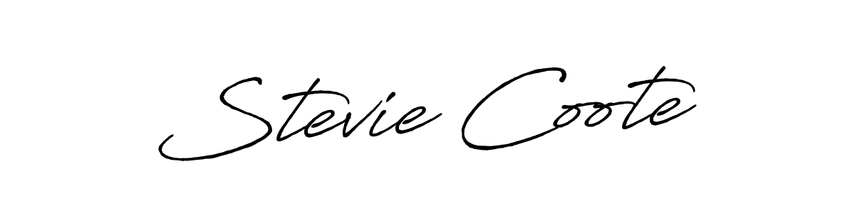 Similarly Antro_Vectra_Bolder is the best handwritten signature design. Signature creator online .You can use it as an online autograph creator for name Stevie Coote. Stevie Coote signature style 7 images and pictures png