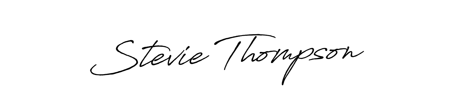 Design your own signature with our free online signature maker. With this signature software, you can create a handwritten (Antro_Vectra_Bolder) signature for name Stevie Thompson. Stevie Thompson signature style 7 images and pictures png