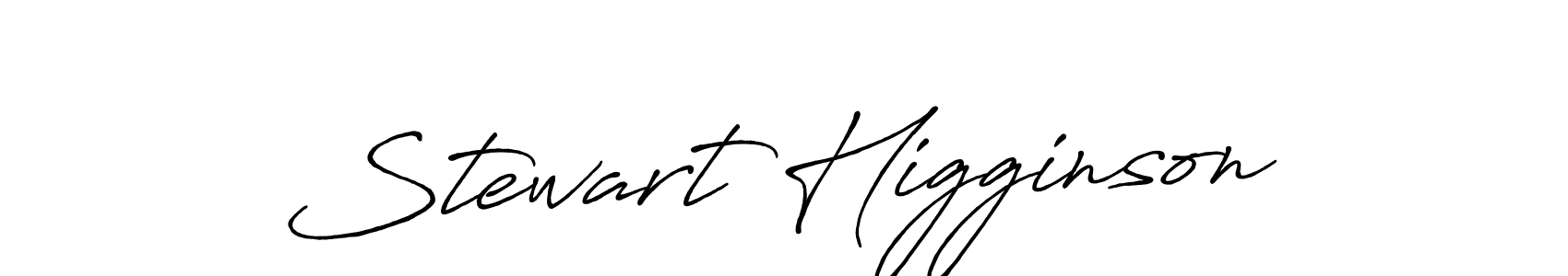 Create a beautiful signature design for name Stewart Higginson. With this signature (Antro_Vectra_Bolder) fonts, you can make a handwritten signature for free. Stewart Higginson signature style 7 images and pictures png