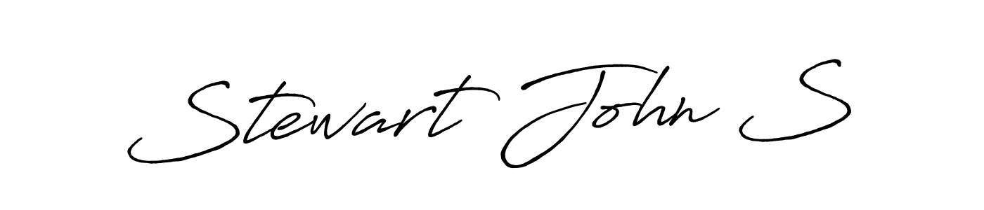 Make a beautiful signature design for name Stewart John S. With this signature (Antro_Vectra_Bolder) style, you can create a handwritten signature for free. Stewart John S signature style 7 images and pictures png