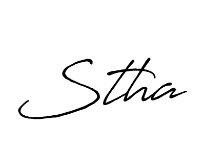 Also we have Stha name is the best signature style. Create professional handwritten signature collection using Antro_Vectra_Bolder autograph style. Stha signature style 7 images and pictures png