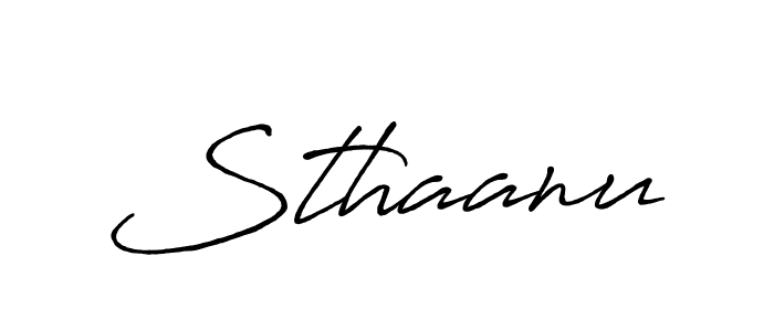 How to make Sthaanu signature? Antro_Vectra_Bolder is a professional autograph style. Create handwritten signature for Sthaanu name. Sthaanu signature style 7 images and pictures png