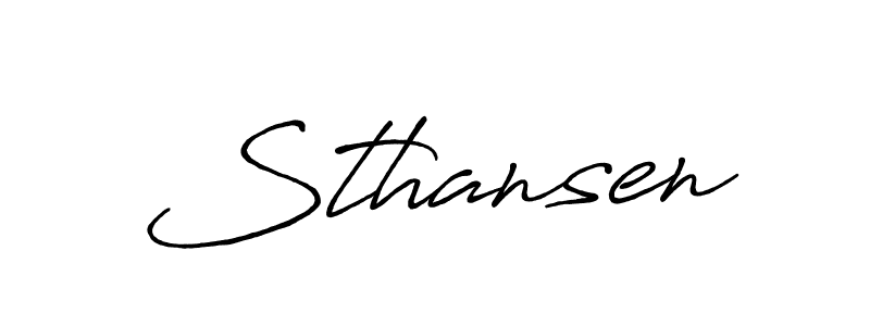 Design your own signature with our free online signature maker. With this signature software, you can create a handwritten (Antro_Vectra_Bolder) signature for name Sthansen. Sthansen signature style 7 images and pictures png