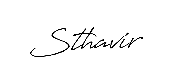 How to make Sthavir name signature. Use Antro_Vectra_Bolder style for creating short signs online. This is the latest handwritten sign. Sthavir signature style 7 images and pictures png