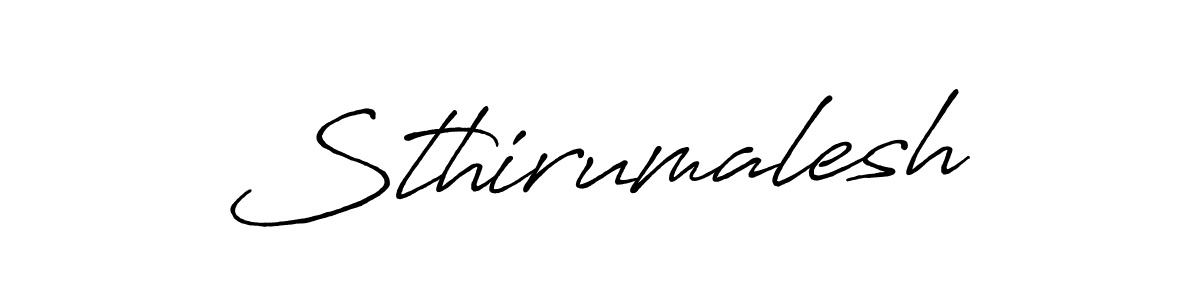 Sthirumalesh stylish signature style. Best Handwritten Sign (Antro_Vectra_Bolder) for my name. Handwritten Signature Collection Ideas for my name Sthirumalesh. Sthirumalesh signature style 7 images and pictures png