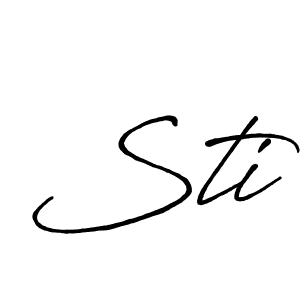 Also we have Sti name is the best signature style. Create professional handwritten signature collection using Antro_Vectra_Bolder autograph style. Sti signature style 7 images and pictures png