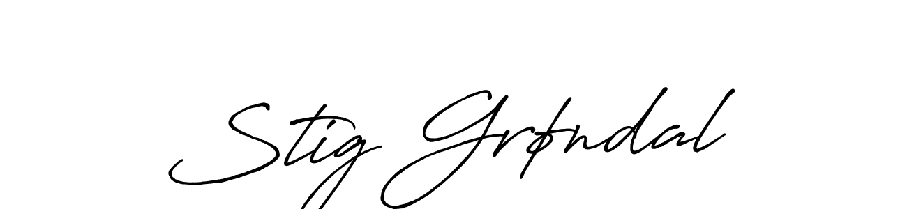 Stig Grøndal stylish signature style. Best Handwritten Sign (Antro_Vectra_Bolder) for my name. Handwritten Signature Collection Ideas for my name Stig Grøndal. Stig Grøndal signature style 7 images and pictures png