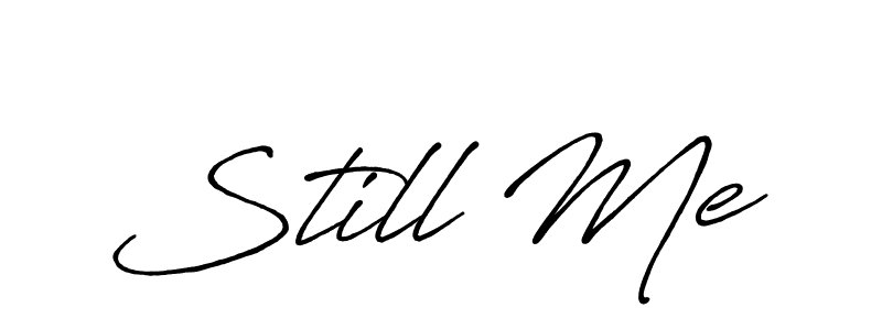 The best way (Antro_Vectra_Bolder) to make a short signature is to pick only two or three words in your name. The name Still Me include a total of six letters. For converting this name. Still Me signature style 7 images and pictures png