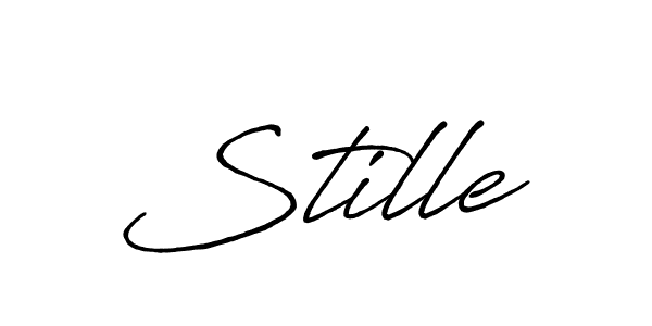 How to make Stille signature? Antro_Vectra_Bolder is a professional autograph style. Create handwritten signature for Stille name. Stille signature style 7 images and pictures png
