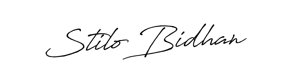 How to make Stilo Bidhan signature? Antro_Vectra_Bolder is a professional autograph style. Create handwritten signature for Stilo Bidhan name. Stilo Bidhan signature style 7 images and pictures png