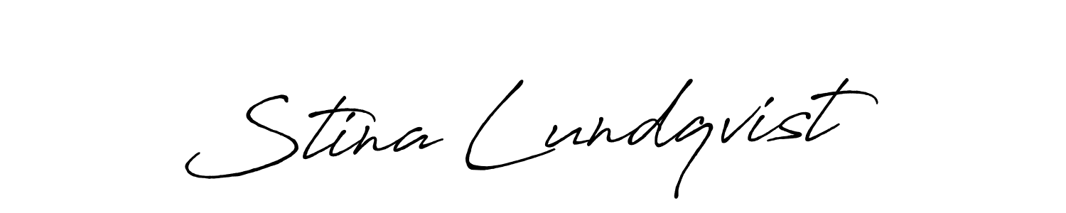 Design your own signature with our free online signature maker. With this signature software, you can create a handwritten (Antro_Vectra_Bolder) signature for name Stina Lundqvist. Stina Lundqvist signature style 7 images and pictures png