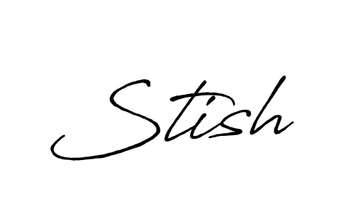 Design your own signature with our free online signature maker. With this signature software, you can create a handwritten (Antro_Vectra_Bolder) signature for name Stish. Stish signature style 7 images and pictures png