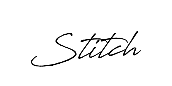 You should practise on your own different ways (Antro_Vectra_Bolder) to write your name (Stitch) in signature. don't let someone else do it for you. Stitch signature style 7 images and pictures png