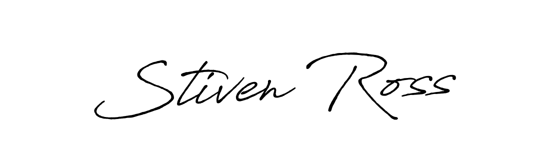 Stiven Ross stylish signature style. Best Handwritten Sign (Antro_Vectra_Bolder) for my name. Handwritten Signature Collection Ideas for my name Stiven Ross. Stiven Ross signature style 7 images and pictures png