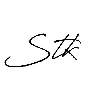 How to make Stk name signature. Use Antro_Vectra_Bolder style for creating short signs online. This is the latest handwritten sign. Stk signature style 7 images and pictures png