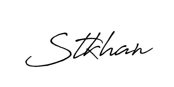 The best way (Antro_Vectra_Bolder) to make a short signature is to pick only two or three words in your name. The name Stkhan include a total of six letters. For converting this name. Stkhan signature style 7 images and pictures png