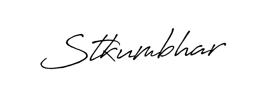 How to make Stkumbhar signature? Antro_Vectra_Bolder is a professional autograph style. Create handwritten signature for Stkumbhar name. Stkumbhar signature style 7 images and pictures png