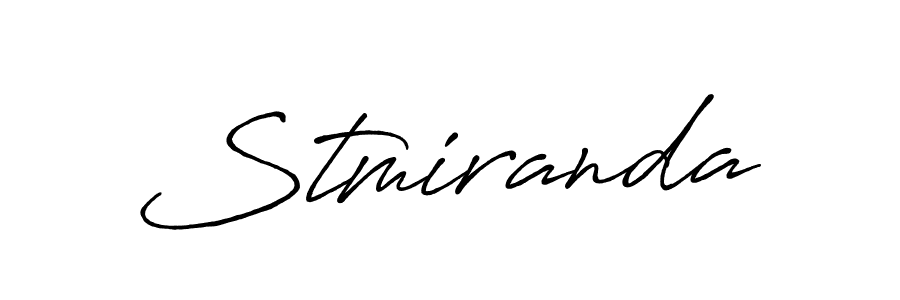 Design your own signature with our free online signature maker. With this signature software, you can create a handwritten (Antro_Vectra_Bolder) signature for name Stmiranda. Stmiranda signature style 7 images and pictures png