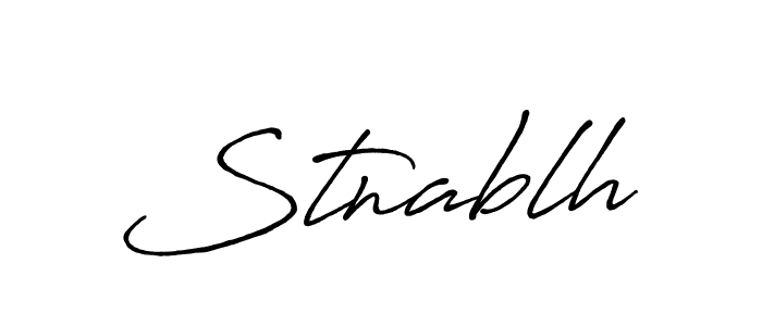 How to make Stnablh name signature. Use Antro_Vectra_Bolder style for creating short signs online. This is the latest handwritten sign. Stnablh signature style 7 images and pictures png