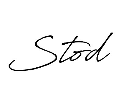 Create a beautiful signature design for name Stod. With this signature (Antro_Vectra_Bolder) fonts, you can make a handwritten signature for free. Stod signature style 7 images and pictures png