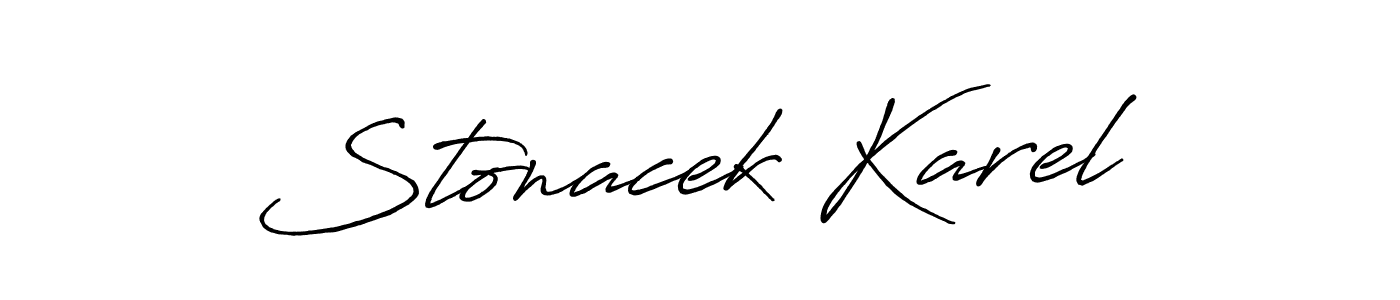 Make a beautiful signature design for name Stonacek Karel. With this signature (Antro_Vectra_Bolder) style, you can create a handwritten signature for free. Stonacek Karel signature style 7 images and pictures png