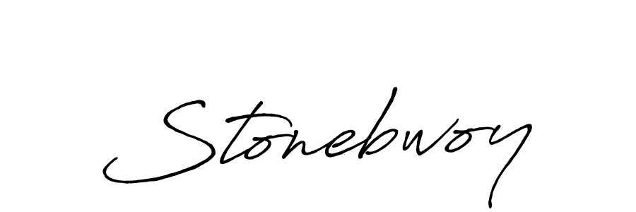 Use a signature maker to create a handwritten signature online. With this signature software, you can design (Antro_Vectra_Bolder) your own signature for name Stonebwoy. Stonebwoy signature style 7 images and pictures png