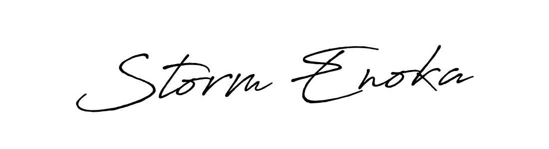 Once you've used our free online signature maker to create your best signature Antro_Vectra_Bolder style, it's time to enjoy all of the benefits that Storm Enoka name signing documents. Storm Enoka signature style 7 images and pictures png