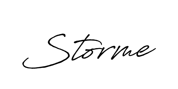 Design your own signature with our free online signature maker. With this signature software, you can create a handwritten (Antro_Vectra_Bolder) signature for name Storme. Storme signature style 7 images and pictures png