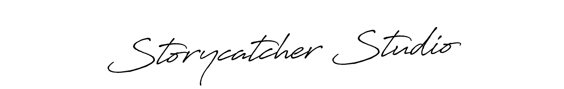 Storycatcher Studio stylish signature style. Best Handwritten Sign (Antro_Vectra_Bolder) for my name. Handwritten Signature Collection Ideas for my name Storycatcher Studio. Storycatcher Studio signature style 7 images and pictures png