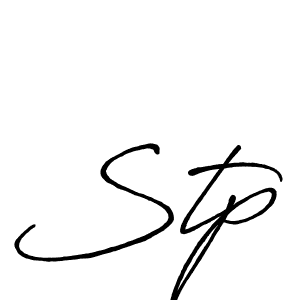 How to make Stp signature? Antro_Vectra_Bolder is a professional autograph style. Create handwritten signature for Stp name. Stp signature style 7 images and pictures png