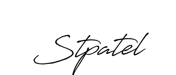 Use a signature maker to create a handwritten signature online. With this signature software, you can design (Antro_Vectra_Bolder) your own signature for name Stpatel. Stpatel signature style 7 images and pictures png