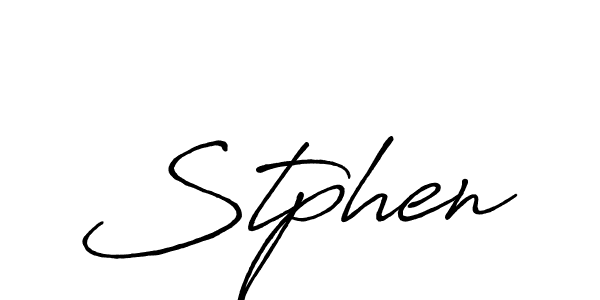 How to make Stphen name signature. Use Antro_Vectra_Bolder style for creating short signs online. This is the latest handwritten sign. Stphen signature style 7 images and pictures png