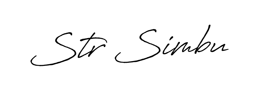 You should practise on your own different ways (Antro_Vectra_Bolder) to write your name (Str Simbu) in signature. don't let someone else do it for you. Str Simbu signature style 7 images and pictures png