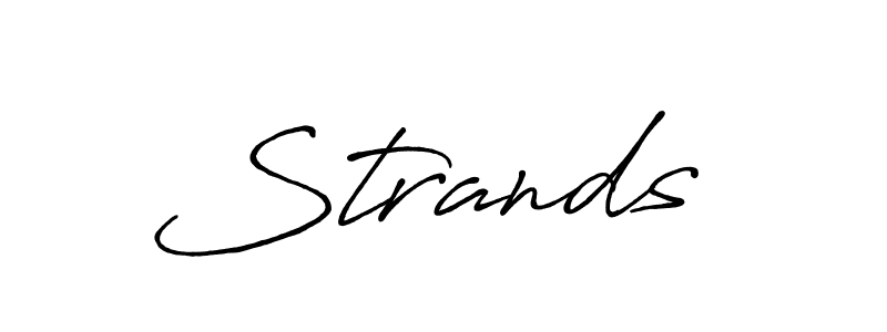 Similarly Antro_Vectra_Bolder is the best handwritten signature design. Signature creator online .You can use it as an online autograph creator for name Strands . Strands  signature style 7 images and pictures png