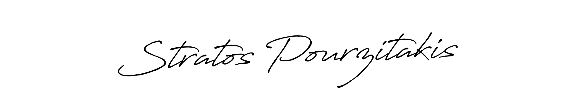 Make a beautiful signature design for name Stratos Pourzitakis. With this signature (Antro_Vectra_Bolder) style, you can create a handwritten signature for free. Stratos Pourzitakis signature style 7 images and pictures png