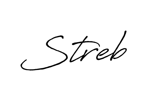 Make a beautiful signature design for name Streb. With this signature (Antro_Vectra_Bolder) style, you can create a handwritten signature for free. Streb signature style 7 images and pictures png