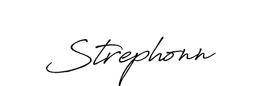 How to make Strephonn signature? Antro_Vectra_Bolder is a professional autograph style. Create handwritten signature for Strephonn name. Strephonn signature style 7 images and pictures png