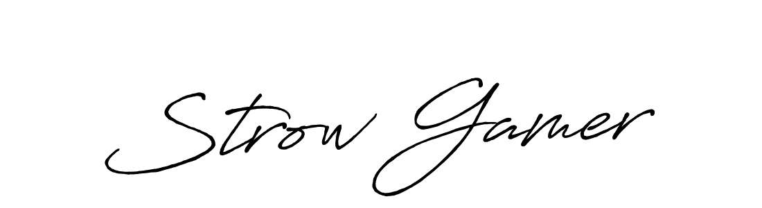 Also You can easily find your signature by using the search form. We will create Strow Gamer name handwritten signature images for you free of cost using Antro_Vectra_Bolder sign style. Strow Gamer signature style 7 images and pictures png