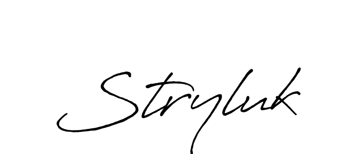 Use a signature maker to create a handwritten signature online. With this signature software, you can design (Antro_Vectra_Bolder) your own signature for name Stryluk. Stryluk signature style 7 images and pictures png