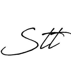 Similarly Antro_Vectra_Bolder is the best handwritten signature design. Signature creator online .You can use it as an online autograph creator for name Stt. Stt signature style 7 images and pictures png