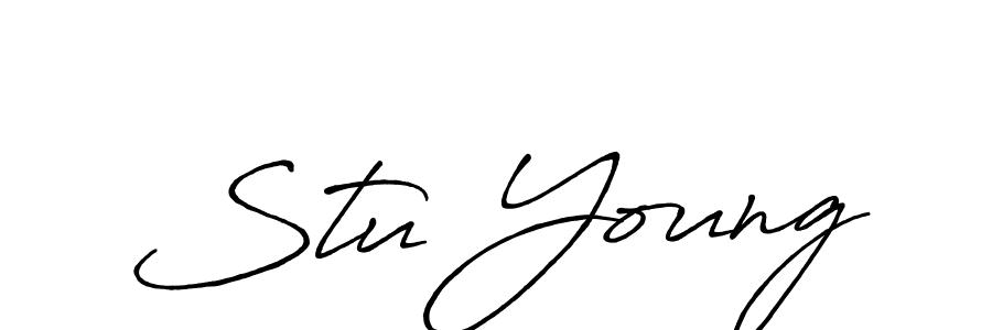 Make a beautiful signature design for name Stu Young. Use this online signature maker to create a handwritten signature for free. Stu Young signature style 7 images and pictures png