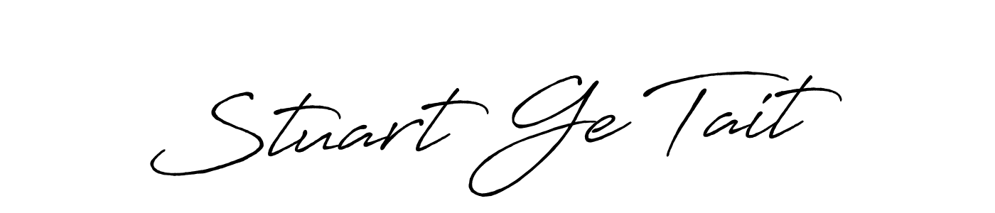 How to make Stuart Ge Tait name signature. Use Antro_Vectra_Bolder style for creating short signs online. This is the latest handwritten sign. Stuart Ge Tait signature style 7 images and pictures png